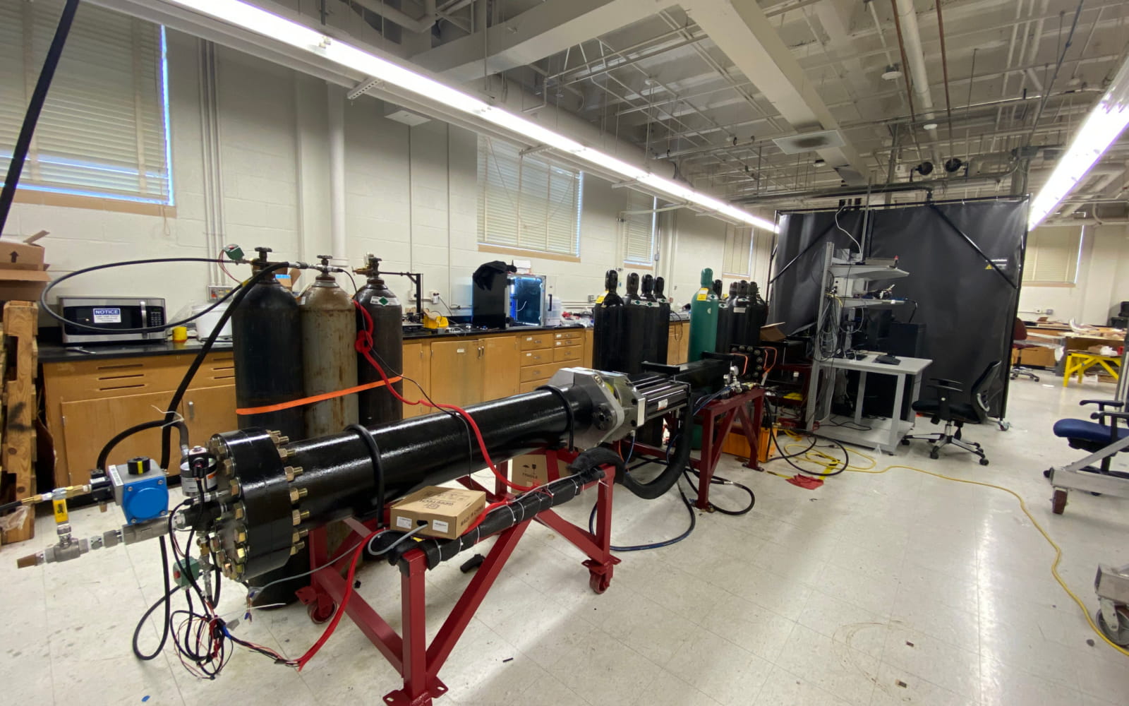 The FMECL shock tube at Texas A&M. 